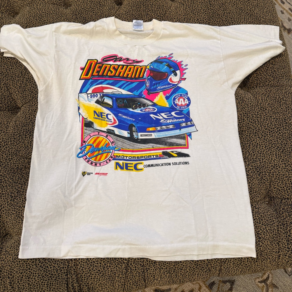 Hanes Cream T-Shirt with Colorful Graphic